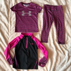 3 piece girls 2T Under Armour set